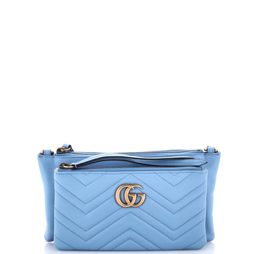 Gucci Small GG Marmont Double Pouch Crossbody Bag
